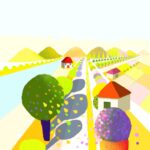 RUE DE MOULIN dipinto naif della provenza